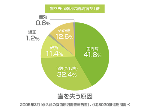 歯を失う原因